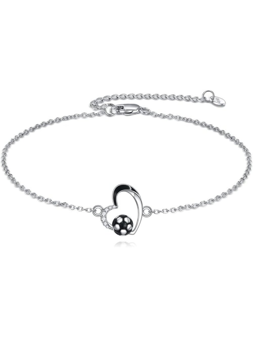 Sterling Silver Sports Link Bracelet for Women - Perfect Gift for Coaches